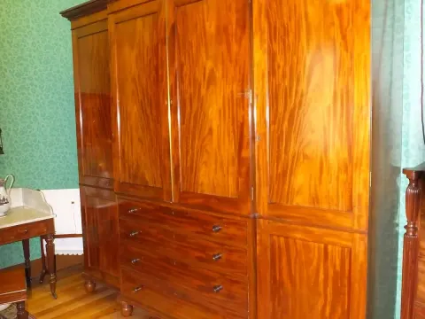 Antique solid wood wardrobe