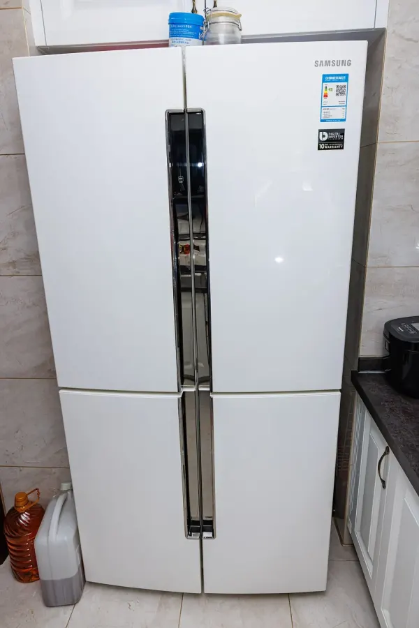Double-door fridge, silver, photo 1